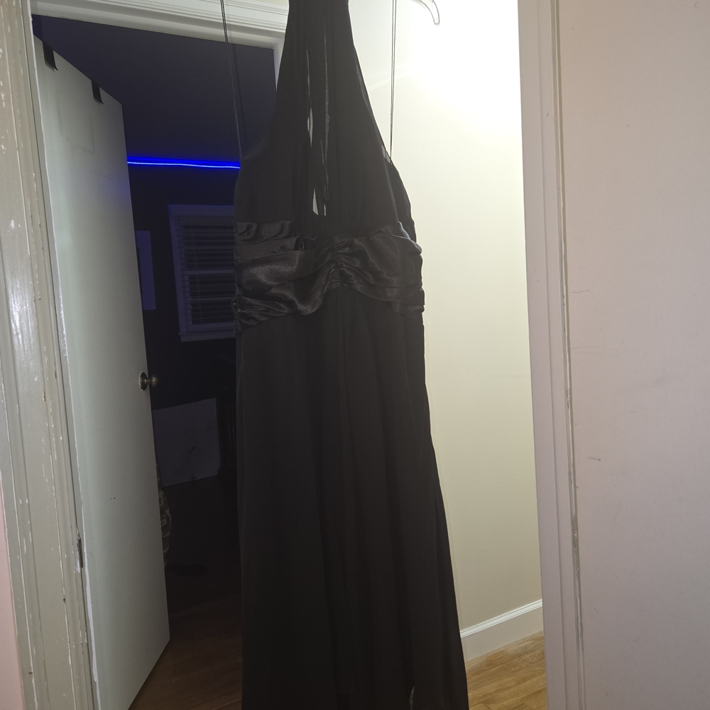 London Times Black Halter Sundress for Cocktail